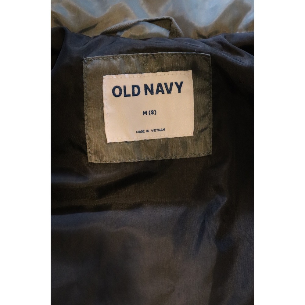 Old Navy Kids Gray Puffer Vest Mock Neck Full Zip Size Medium 8 Quilted Layering - Picture 3 of 4